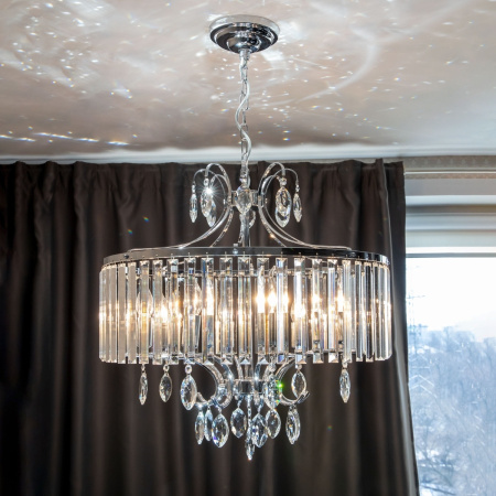 картинка Люстра подвесная хрустальная Хром Инга CL335181 от магазина BTSvet