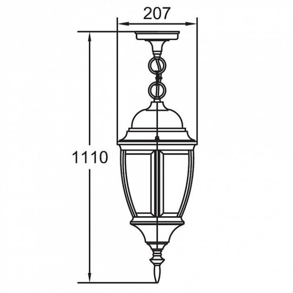 картинка Уличный подвесной светильник 91205L Gb от магазина BTSvet