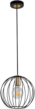 картинка Подвесной светильник Quebec 10176/1S E27*60W Black/Brass от магазина BTSvet