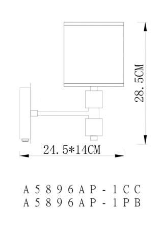 картинка Бра North A5896AP-1PB от магазина BTSvet