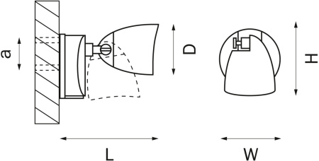 картинка Настенный светильник уличный светодиодный Diva 374147 от магазина BTSvet