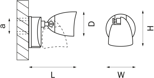 картинка Настенный светильник уличный светодиодный Diva 374147 от магазина BTSvet
