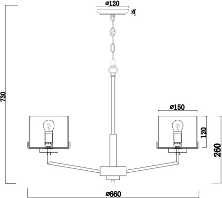 картинка Подвесная люстра Karen FR5096PL-05CH от магазина BTSvet