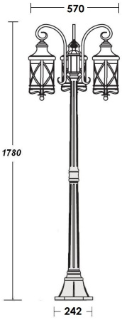 картинка Наземный фонарь LUCERNA 84808B/18 Bl от магазина BTSvet