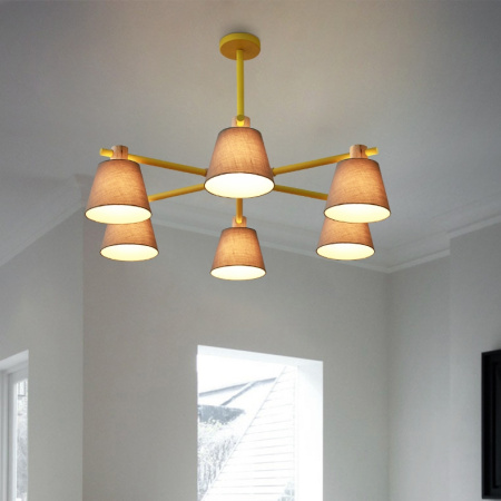 картинка Потолочная люстра на штанге NATURA A GREEN 6 от магазина BTSvet