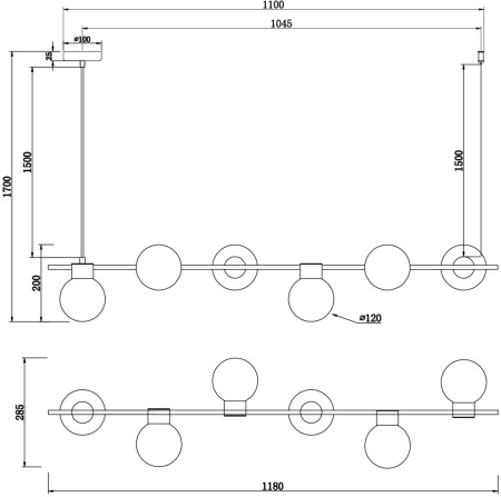 картинка Подвесной светильник Gatsby FR5232PL-06B1 от магазина BTSvet
