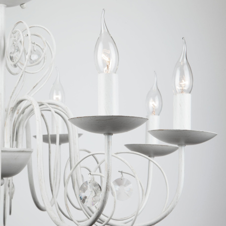 картинка Подвесная люстра Tomas 60018/8 белый с золотом от магазина BTSvet