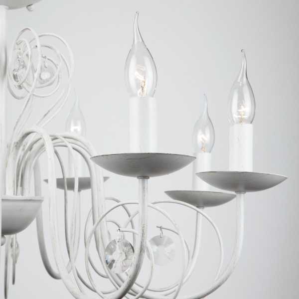 картинка Подвесная люстра Tomas 60018/8 белый с золотом от магазина BTSvet