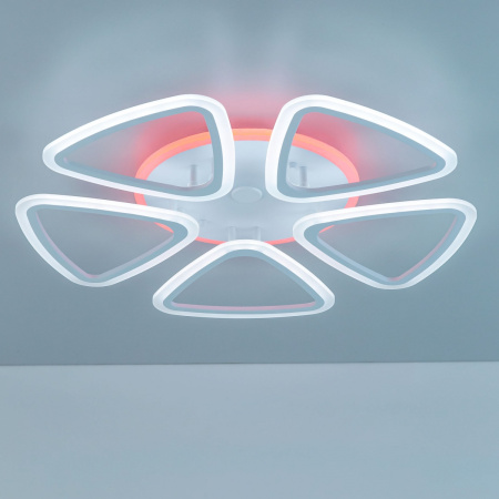 картинка Потолочная люстра светодиодная с управлением голосом и смартфоном с пультом регулировкой цветовой температуры и яркости Мальта Смарт CL234A250E RGB от магазина BTSvet