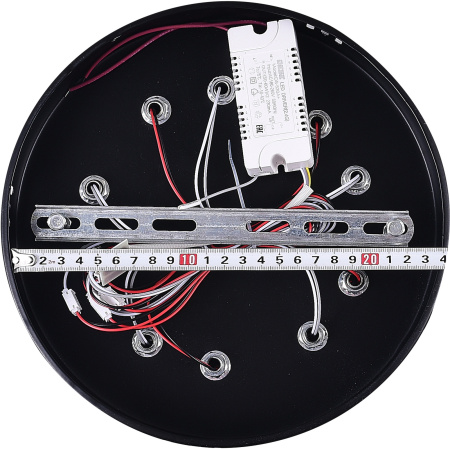 картинка Потолочная люстра светодиодная с управлением смартфоном и пультом регулировкой цветовой температурой и яркости ночным режимом и таймером INNOVATION STYLE 83030 BLACK от магазина BTSvet