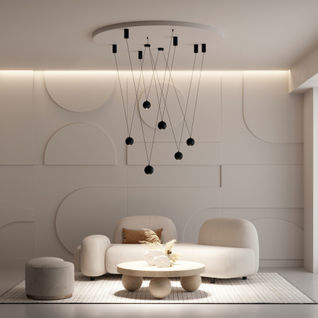 картинка Подвесной светильник LED SP-ELEMENTA-DOME-R71-9W Warm3000 (BK, 39 deg, 230V) (Arlight, IP40 Металл, 3 года) 032776 от магазина BTSvet