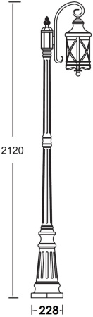 картинка Наземный фонарь LUCERNA 84809/18/PartA Gb от магазина BTSvet