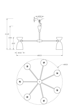 картинка Подвесная люстра Cloches MOD113PL-07W от магазина BTSvet