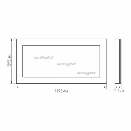 картинка Светодиодная панель IM-600x1200A-48W White (Arlight, IP40 Металл, 3 года) 023158 от магазина BTSvet