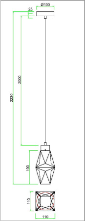 картинка Подвесной светильник Coctail time MOD325PL-01G от магазина BTSvet