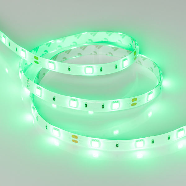 картинка Светодиодная лента RTW 2-5000SE 12V Green (5060, 150 LED, LUX) (Arlight, 7.2 Вт/м, IP65) 016508 от магазина BTSvet