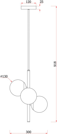 картинка Потолочная люстра на штанге Zing FR5199PL-03BS от магазина BTSvet