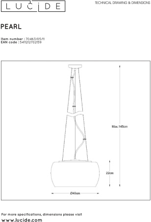 картинка Подвесной светильник Pearl 70463/05/11 от магазина BTSvet