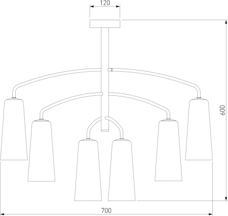 картинка Потолочная люстра Omber 70137/6 от магазина BTSvet