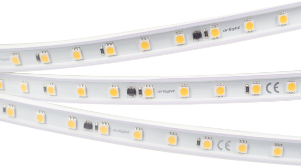 Светодиодная лента ARL-50000PV-230V Cool 10K (5060, 54 LED/m, WP2) (Arlight, 8 Вт/м, IP65) 027055