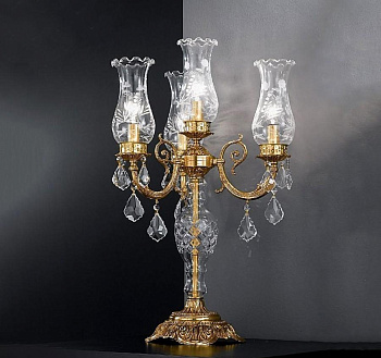 Интерьерная настольная лампа 865/3+1C с хрусталем