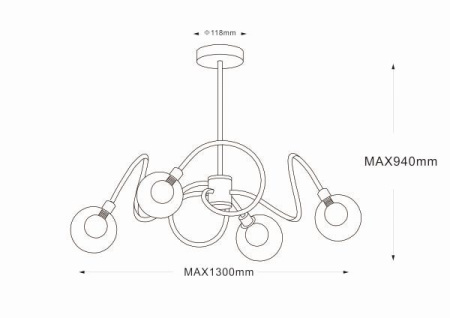 картинка Потолочная люстра светодиодная Eddy 56010-4 от магазина BTSvet