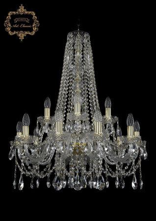 Хрустальная подвесная люстра 11.12.10+5.240.h-69.Gd.Sp