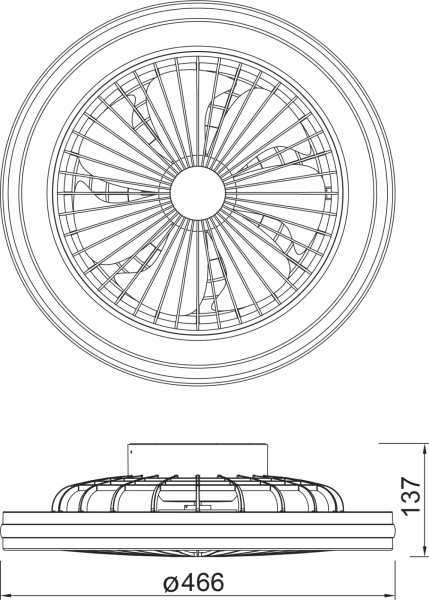 картинка Потолочная люстра светодиодная с вентилятором Mantra Gamer 8292 от магазина BTSvet