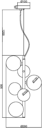 картинка Подвесной светильник Dallas MOD545PL-06BS от магазина BTSvet