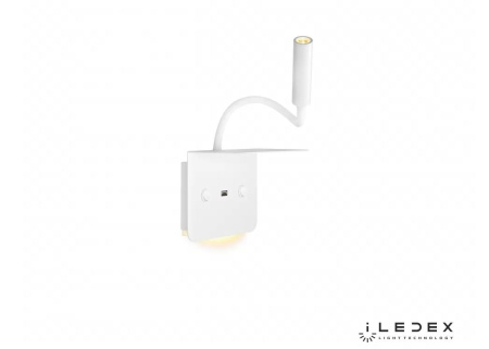 картинка Бра светодиодное с USB-портом и выключателем Support 7031C WH от магазина BTSvet