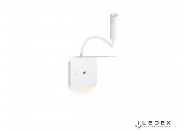 картинка Бра светодиодное с USB-портом и выключателем Support 7031C WH от магазина BTSvet