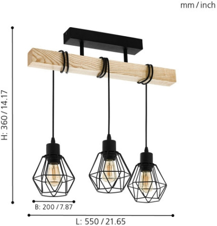 картинка Подвесной светильник Townshend 5 43131 от магазина BTSvet