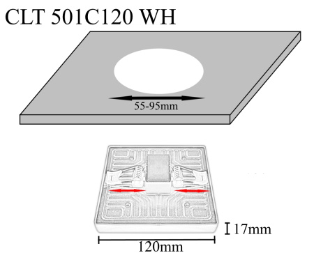картинка Встраиваемый светильник светодиодный CLT 501C120 WH от магазина BTSvet