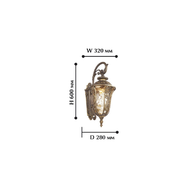 картинка Настенный фонарь уличный Luxus 1495-1W от магазина BTSvet