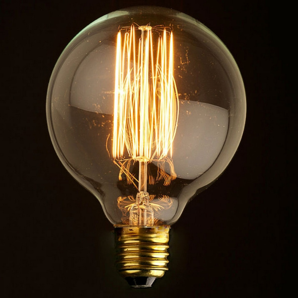 картинка Ретро лампочка накаливания Эдисона груша E27 60W 2400-2800K G9560 от магазина BTSvet