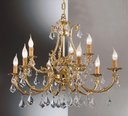 Подвесная люстра 582/6+3 с хрусталем