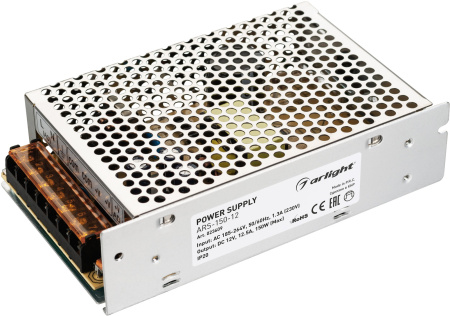 Блок питания ARS-150-12 (12V, 12.5A, 150W) (Arlight, IP20 Сетка, 2 года) 023609