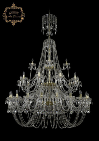 Хрустальная подвесная люстра 11.11.20+10+5.530.3d.XL-198.Gd.Sp