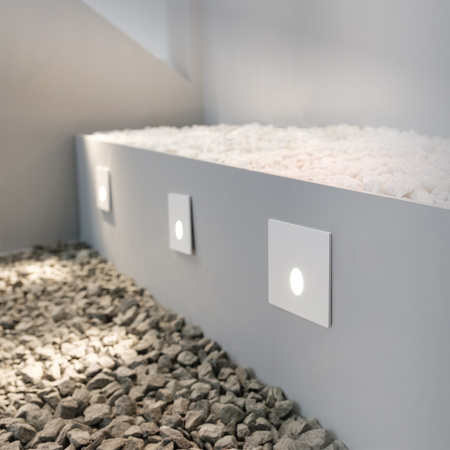 картинка Фасадный светильник светодиодный LT-GAP-S70x70-3W Warm3000 (WH, 30 deg) (Arlight, IP65 Металл, 3 года) 025738 от магазина BTSvet