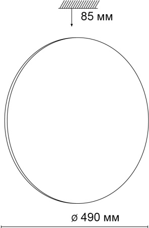 картинка Настенно-потолочный светильник светодиодный для ванной с пультом и управлением смартфоном регулировкой цветовой температуры и яркости ночным режимом Vaka 3042/EL IP43 от магазина BTSvet