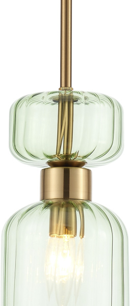 картинка Подвесной светильник Gloss 1141/1S E14*60W Antigue copper/Green от магазина BTSvet