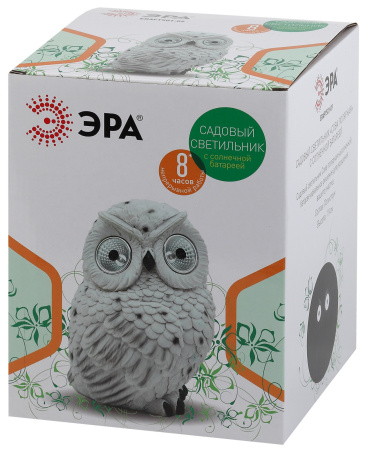 картинка Газонная световая фигура светодиодная на солнечных батареях Полярная сова ERAFYS01-09 от магазина BTSvet