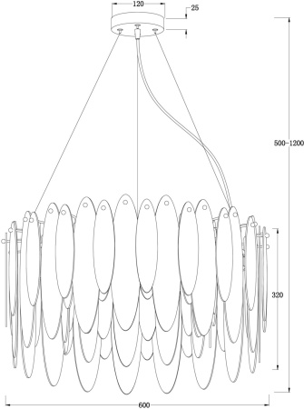 картинка Подвесная люстра Lucrecia FR5217PL-08FG от магазина BTSvet
