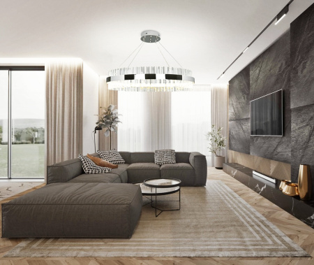 картинка Подвесная люстра хрустальная светодиодная с пультом и управлением смартфоном регулировка цветовой температуры и яркости ночной режим и таймер INNOVATION STYLE 83014 от магазина BTSvet