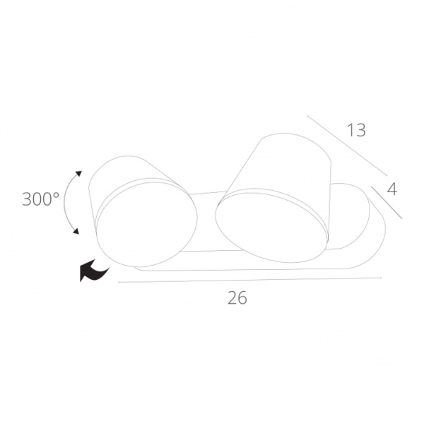 картинка Настенный светильник уличный Chico A2212AL-2BK от магазина BTSvet