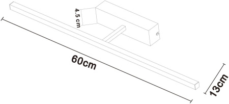 картинка Подсветка для картин светодиодная с выключателем Picture Lights Led A5312AP-1CC от магазина BTSvet