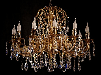 Подвесная люстра 8888/12 AB Leaf crystal