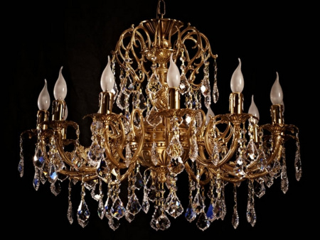 Подвесная люстра 8888/12 AB Leaf crystal