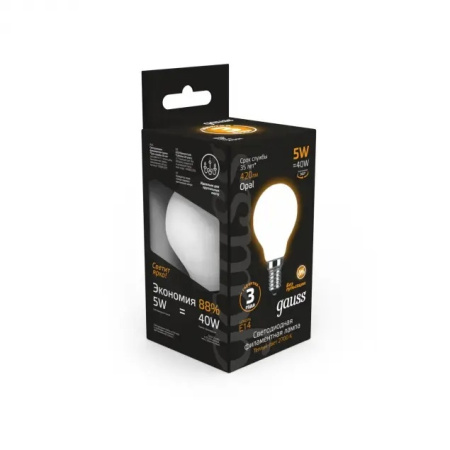 картинка Лампочка LED Filament Globe OPAL E14 5W 2700K 1/10/50 105201105 от магазина BTSvet