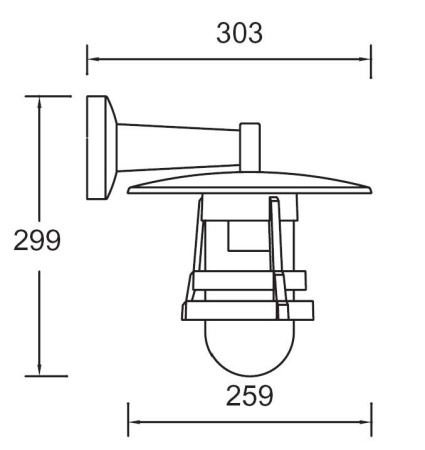 картинка Настенный фонарь уличный 68902 Bl от магазина BTSvet